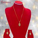 Round Golden Locket And Chain Set For Women