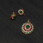 Ruby & Emerald Mixed Set With Earring