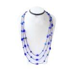 Sachhyam Craft Blue Glass Beads 3 Step Necklace