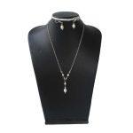 Sachhyam Craft White Silver Brass Pearl Design Necklace Set
