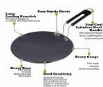 Sapphire Hard Anodised Concave Tawa- 250mm (Thickness: 6.35mm)