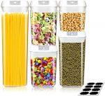 Sealed Food Storage Container, 5 BPA Plastic Grain Containers Are Provided Free of Charge, With Easy-Locking Lids, Used For The Organization And Storage Of Kitchen Storage Rooms