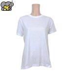 Shangrila White Plain Cotton T-Shirt For Women