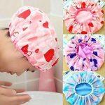 Shower Cap -Reusable Printed Shower Cap With Elastic Band