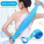 Silicone Bath Towel Body Brush Bath Belt Exfoliating Body Brush Belt Washing Shower Brush Bath Scrubber Skin Clean Brushes ( Assorted Colour )