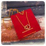 Silk Art Circle Locket pendant with Chain - Premium Gold Plated