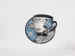 Silver Coated Stylish Cup Saucer Set