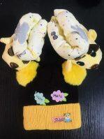 Soft Woolen Cap For New Born 1 Pcs n sockd boot