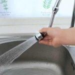 Stainless Steel Turbo Flex 360 Sink Faucet Extension Part Sprayer  Kitchen,Bathroom,Basin Shower Jet Stream Or Spray (6-Inch, Silver)