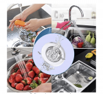 Stainless Steel Wide-Brimmed Kitchen Sink Drain Strainer Large Size 11.3Cm Suitable For 8.5-9.5 Diameter