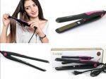 Star Brand Kemei Black/Pink Flat Iron Professional Hair Straightener - KM-328