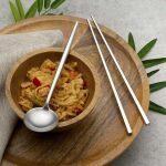 Steel Chopsticks in Silver Case 2Pices 1Pair