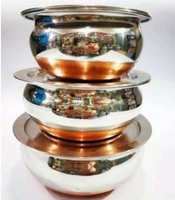 Steel/Copper Handi Serving Set - 3 Set