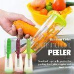 Storage Peeler, Peeler with Trash Can, No Mess Peeler, Vegetable Peeler with Container, Hand Julienne Peeler for Fruits and Vegetables, Peeler with Storage Box