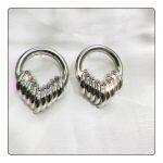 Stylish Geometric Dangling Earrings silver