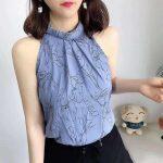 Summer Elegant Stand Collar Sleeveless T-Shirt