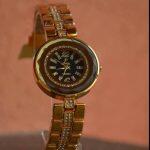 Supa Black Dial Diamond Fancy Bangel For Women