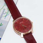 Supa Red/Golden Glitter Design  Analog Watch For Women