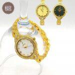 Supa Rounddial Golden Bangle Watch For Women