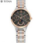 Titan   Neo Black Dial Chronograph Watch For Women - 2590Km02