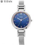 Titan  Raga Viva Blue Dial Analog Watch For Women- 2608Sm02