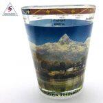 Transparent Printed Shot Glass Annapurna Range with Fewa Lake
