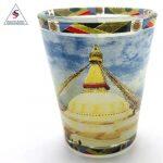 Transparent Printed Shot Glass Bouddha Nath