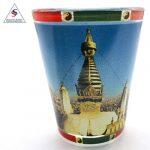 Transparent Printed Shot Glass Swyambhu Nath
