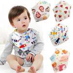 Triangle Bibs With Buttons - 2 Pcs