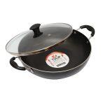 Tulip Non Stick Cookware Kadai With Glass Lid 260 mm