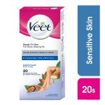 Veet Full Body Waxing Strips Kit for Sensitive Skin (20 Strips)