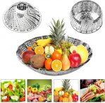 Vegetable Steamer 100% Stainless Steel Adjustable Vegetable Steaming Plate