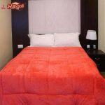 Velvet Self Embossed Fur Quilt- Double