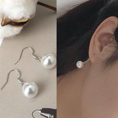 Water Shape Pearl Drop Dangle Earrings For Women