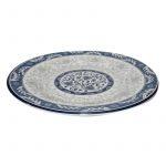 White/Blue Melamine Medium Plate-10 Inch Set Of 6