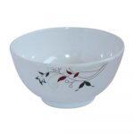 White Floral Melamine Bowl Set - B-320 - 12 Pieces