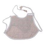 White With Pink Colour Small Heart Design Soft Cotton Apron For New Born
