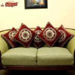 Zari Weaved Cushion Covers With Silk Back (20 X 20 )