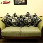 Zari Weaved Cushion Covers With Silk Back And Korean Fiber Cushion (22 X 22 )