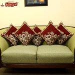 Zari Weaved Floor Cum Sofa Chakati Covers With Silk Back (20 X 20 )