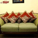 Zari Weaved Floor Cum Sofa Chakati Covers With Silk Back (22 X 22 )