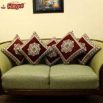Zari Weaved Floor Cum Sofa Chakati Covers With Silk Back (24 X 24 )