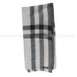 100% Pure Cashmere Grey Box Print Pashmina Scarf For Women