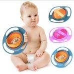 1PC Universal Gyro Bowl Dishes Anti Spill Bowl Smooth 360 Degrees Rotation Gyroscopic Bowl For Baby Kids