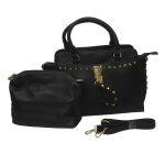 2 In 1 Studded Design Handbag For Women - 3628