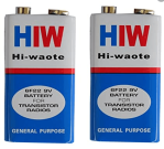 9V Battery Original 2Pcs