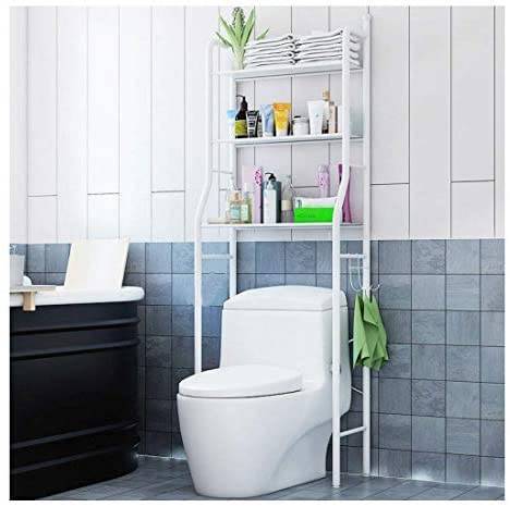 3 Layers Iron Toilet Towel Storage Rack Holder Over Bathroom Shelf Organizer for Store Shampoo/Towel Shaving Razor Roll Paper