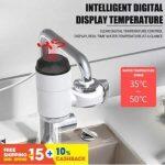 3000W LED Display Digital Electric Kitchen Water Heating Tap Instant Hot Water Faucet Heating Tankless Water Heater