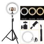 33CM AL-33 Remote Control LED Ring Light With 2.1 meter Folded Stand Photography led Light with LCD