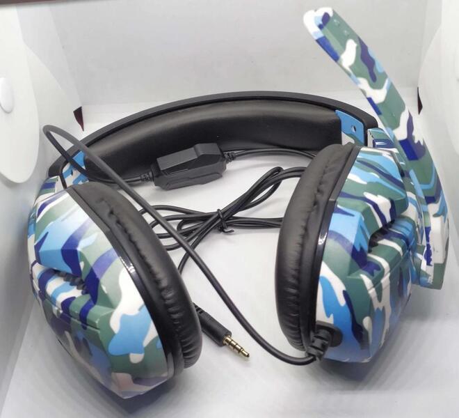 3.5mm Camo Wired Gaming Headset Camouflage Over Ear Headphones with Microphone for PS4 3 Xbox One 360 for Switch PC Video Games